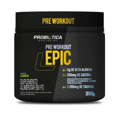 Pre Workout Epic Probiotica Limao 300g